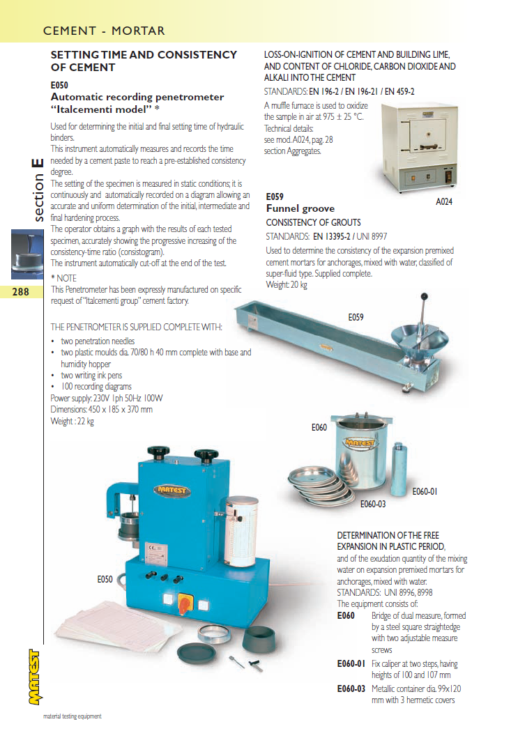 Matest laboriseadmete tootekataloog, lk 288