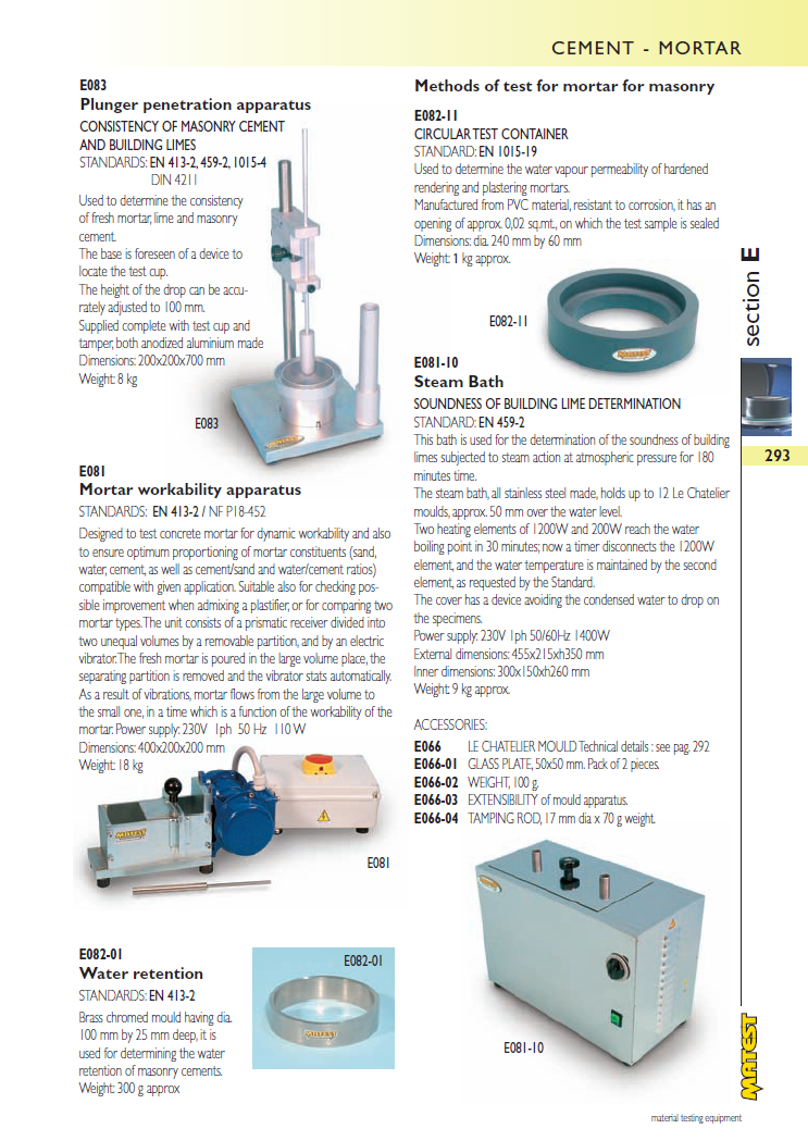 Matest laboriseadmete tootekataloog, lk 293